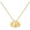 Generico Collana Personalizzata con Disco Inciso - Oro o Argento - 1, 2 o 3 Dischi con Iniziali e Date - Gioiello Regalo Donna, Uomo, Coppia, Amicizia (Oro - 3 dischi)