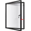 S SWANCROWN Swansea 2xA4 Bacheca Magnetica da Parete con Chiave,Bacheca per Interni in Alluminio per Condominiale Ufficio Scuola| Nero | 49x36cm (A3)