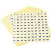 sourcing map Sourcingmap, adesivi rotondi con numero di 15 mm, diametro 15 mm, etichetta in carta patinata, 15 fogli, parola nera/sfondo bianco