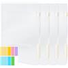 Pilikoll 4 Pezzi A4 Storage File Scatole con Etichette Multiuso Scatola Archivio A4 Plastica Scatola Portadocumenti a4plastica scatole in Plastica Trasparente con Coperchio per Ufficio, Scrivania