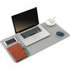 ARNTY Tappetino Scrivania, Sottomano Scrivania Copri Scrivania pelle,Doppia Facciata Desk Pad,Impermeabile Tappetino per Scrivania PC per Ufficio e Casa (Grigio&Grigio Chiaro, 60 * 35cm)