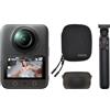 DJI Osmo 360 Combo Estensione batteria, fotocamera 360 con immagini a 360° da 1 pollice, video a 360° nativi in 8K, video 4K/120fps con angolo ultra-ampio di 170°, manico telescopico con batteria, act
