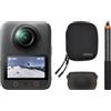 DJI Osmo 360 Combo Vista dall'alto, fotocamera 360 con immagini a 360° da 1 pollice, FOV di 170°, video a 360° nativi in 8K, sgancio rapido magnetico, action cam per sport, vlog