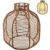 Mumjooyi Paralume Lampada 22 cm Paralume Rattan Boho Paralume E27 Con Convertitore Anello per Paralume da E14 per Lampadario Soffitto Lampada da Tavolo Lampade da Terra Pendenti