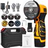 Weytoll Mini smerigliatrice angolare senza fili, 7000 giri/min, batteria da 16,8 V 2000 mAh, lama da taglio per mattoni, legno, pietra, acciaio
