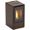Foco Stufa a pellet Foco Petite 43x58,6x77 cm bordeaux 6 Kw con telecomando Ruggine
