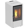 Foco Stufa a pellet Foco Petite 43x58,6x77 cm bordeaux 6 Kw con telecomando Bianco