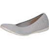 CAPRICE Ballerine da Donna Glitter Comode, Grigio (Lt Grey Knit), 41 EU