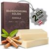 larum sports Bagnoschiuma Solido Naturale, Sandalo, 2x 85g | Sapone Solido Corpo e Capelli, Saponette Profumate, Sapone Naturale, Sapone Biodegradabile Campeggio