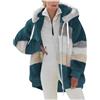 SYDUZAX Giacca Invernale Pile Donna Taglie Forti Offerte Cappotto Sherpa Teddy Giacca Sci Felpa con Cappuccio in Peluche Fronte-retro con Cerniera Coulisse in Più Colori Cappotto Calda Ampia Confortevole