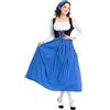 Generico Costume Bavarese Donna - Abito Tirolese per Oktoberfest, Vestito Tradizionale Donna per Feste e Eventi Speciali Gonna Lunga Oktoberfest da Cameriera di Fattoria per Adulti