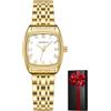 CIVO Orologio Donna Analogico Piccolo: Orologio Acciaio Donna Oro Impermeabile - Orologi da Polso Numeri Romani Quadrato Minimal