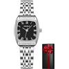 CIVO Orologio Donna Analogico Piccolo: Orologio Acciaio Donna Argento Impermeabile - Orologi da Polso Quadrato Numeri Romani Minimal