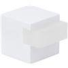 EVI Herrajes | Fermaporta da pavimento - Design quadrato | 20 x 20 mm | Acciaio - Laccato bianco | Montaggio adesivo | I-197/20