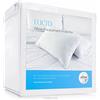 LUCID Encasement - Coprimaterasso completamente impermeabile, a prova di allergeni e cimici, bianco, King Pillow Protector Set (2)