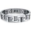 Bling Jewelry Braccialetto Da Uomo Geometrico A Forma Di Chiave Con Infinito Dallo Stile Elegante In Acciaio Inossidabile Tonalità Argento Lunghezza Di 8,5 Pollici E Larghezza Di 12 MM