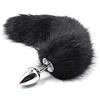 BONDAGERIE® Kit Gattina plug anale coda nera e collare con campanellino, varie taglie L
