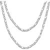 FindChic Collana Argento Uomo a Catena Figara 3mm Catenina Uomo Argento 56cm Catena Uomo Hip Hop Punk Collana Catena Argento Girocollo Uomo Argento Regalo per Uomo