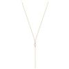 day berlin day.berlin collana Elia da donna placcata oro 18k, 50+5cm regolabile con perla di acqua dolce 6x5mm, design a Y, acciaio inox 316L, senza nichel e resistente all'acqua