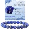Bivei Lapislazzuli - Espressione personale - signora braccialetto perline 8mm semiprezioso cristallo naturale elastico elastico cristallo accessori regalo di yoga Large