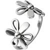 IMINI Anello Aperto Margherita in Argento 925 - Fiore Regolabile, Ipoallergenico - Anello Elegante da Donna alla Moda, Idea Regalo per Matrimonio, Fidanzamento, Compleanno o Festa della Mamma alla