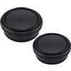 BEIZMEI 2 pezzi Lens Posteriore Cap+2 pezzi Tappo Corpo compatibile con per Canon FD Mount Lens & FL Mount Lens w/per Canon AE-1P F-1 AV-1 A-1 AE-1 T-80 fotocamera(2 Set)