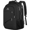 MATEIN Zaino Porta PC, 17 Pollici Zaino Uomo Lavoro con Porta di Ricarica USB, Grande Impermeabile Zaini per Scuola Università Ufficio Viaggio TSA, Nero