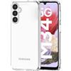 NEW'C Cover per Samsung Galaxy M34 5G, Custodia Gel Trasparente Morbida Silicone Sottile TPU [Ultra Leggera e Chiaro]