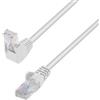 Techly Professional 363180 Cavo di Rete Patch Connettore Angolato 90° CCA Cat. 5E UTP 3 Metri Bianco Bianco