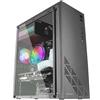 Mars Gaming MC100, Case ATX Gaming, Ventola FRGB 9 cm, Ventilazione Convect-Cool, Nero