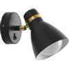 Arte Lamp Fafnir Faretti Orientabili da Parete 1 Luce in Metallo Nero Lampada Spot Interno per Ingresso Corridoio con Luce Mirata per Interni Moderni per Casa Ufficio e Zone di Passaggio