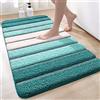 DEXI Tappeto Bagno 60 x 110 cm, Tappetino Antiscivolo, Soffice Tappeti in Microfibra, Assorbente, Lavabile in Lavatrice, Verde