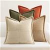 EMEMA Set di 4 federe decorative in velluto a coste, per soggiorno, camera da letto, serie marrone-verde, 50 x 50 cm