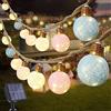 Qedertek Catena Luminosa Esterno Solare, 6M 160 LED Luci Solari Esterno Impermeabile, 8 Modalità Cotone di Pallina Stringa Luci Decorative ad Energia Solare per Giardino, Patio, Festa (Bianco Caldo)