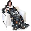 Catalonia Classy Accogliente coperta cane con maniche e tasche, coperta TV double-face coperta in micropile sherpa calda, regalo per adulti donne uomini 185cm x 140cm