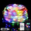 Artrastar - Ghirlanda di luci LED per esterni, 10 m, 100 LED RGB, interno ed esterno, USB, con telecomando, controllo tramite app, sincronizzazione con musica, timer, IP65, per Natale, feste