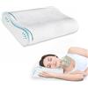 LAMB Cuscino Memory Foam per Dormire, RUCO-BAC MED Cuscino Cervicale, Antirussamento, Traspirante, Antiacaro, Ortopedico, Altezza Regolabile, Guanciale Cervicale, Adatto per adolescenti e donne
