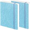 Funto Watercolor Journal, 7,5x5, 2 confezioni da 44 pagine ciascuna, 100% cotone pressato a freddo, copertina blu in pelle PU perlescente, forniture artistiche per tecniche miste