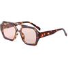 Laurinny Occhiali da sole retrò pilota per uomo donna classici occhiali da sole esagonali Double Bridge, Tartaruga/Arancione