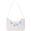 FENGQQKJ Borsa a mano da donna, piccola borsa a tracolla con catena a farfalla, in pelle PU, colore bianco, alla moda, casual, alla moda, per adolescenti, ragazze, mini borsa a mano da donna