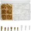 Solnoa 360 pezzi Assortimento Capicorda, Connettori Elettrici 12v Isolati, Terminali a Crimpare Kit, Connettori Elettrici per Cavo, Terminale a Crimpare Maschio e Femmina da 2,8 mm, 4,8 mm e 6,3 mm