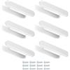 Poliplast - Set da 6 Maniglie, Design lineare moderno, per Cucina, Armadio e Cassetti, Verniciato a mano, Colore Bianco, Art. 336A