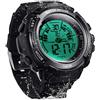 BANGLIN 10 ATM Subacqueo Luminoso Orologio Sportivo da Sub con Funzioni di Allarme e Cronometro Sommergibili, Supporto Visione a Doppio Fuso Orario, Movimenti Digitali e Analogici, Formato 12/24 Ore