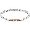 MASERATI Bracciale Uomo in Acciaio, Cristalli, IP Nero, IP Oro Rosa, Collezione Iconic - JM423AVD26