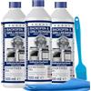 BMUT 3 x 500 ml (1,5 litri), detergente per forno extra forte, con pennello + panno in microfibra XXL, pasta gel, detergente per barbecue, contro incrostazioni e incrostazioni, autolavorante