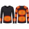 SYDUZAX Riscaldata Biancheria Intima Termica Uomo 2024 11 Zone di Riscaldamento Maglia a Manica Lunga Regolabile in Temperatura Biancheria Intima Termica Lavabile con Isolamento USB per Corsa Sci Ciclismo