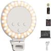 NEEWER ENTRY LEVEL VERSION 3,8 Ring Light, 3W Luce Selfie Telefono a Clip per iPhone Laptop Scrivania Computer Webcam Videoconferenza Zoom Vlog Riprese Streaming Trucco, 3 Modalità CRI80 600mAh, NR5