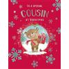 Piccadilly Greetings Biglietto di Natale per un cugino speciale regalo orso - 20,3 x 15,2 cm
