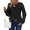 Zeagoo Maglione Donna Invernale Elegante A Maglia A Costine Pullover Maniche Lunghe Girocollo Traforato Autunno Felpa Beige XL