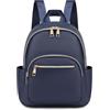 JIANLINST Zaino da donna, piccolo, alla moda, in pelle PU, mini zaino per la scuola, per ragazze, casual, da giorno, Blu foschia, S, Casual